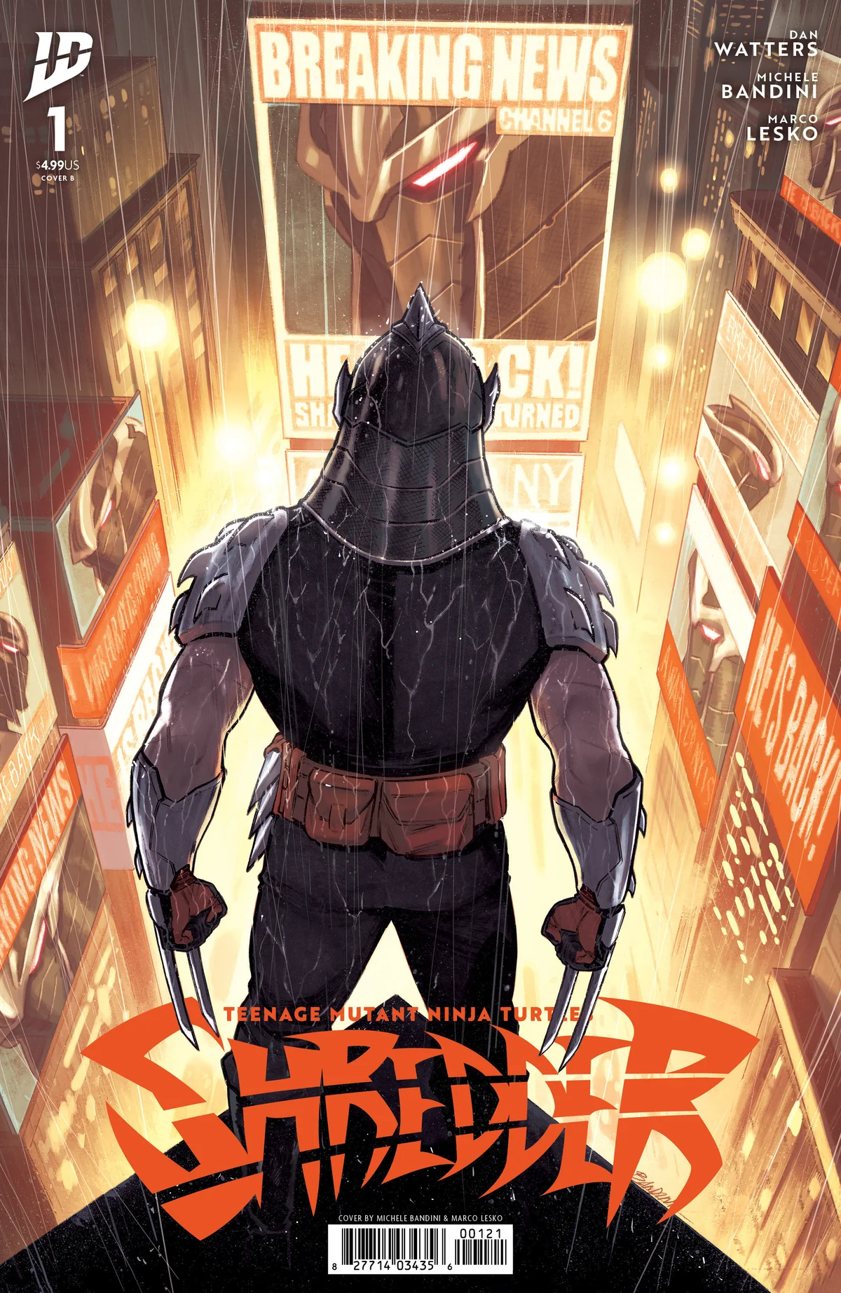 Teenage Mutant Ninja Turtles: Shredder CVR B #1 comic book cover